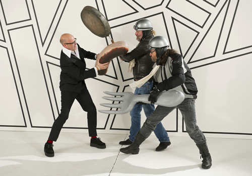 Harry Hill's Children In Need Sketch 2013. Image shows from L to R: Harry Hill, Simon King, Dave Myers