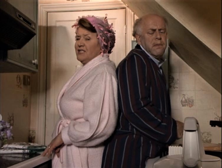 Keeping Up Appearances. Image shows from L to R: Hyacinth Bucket (Patricia Routledge), Richard Bucket (Clive Swift)