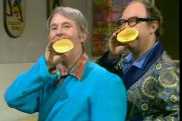 The Morecambe & Wise Show. Image shows from L to R: Ernie Wise, Eric Morecambe. Copyright: BBC