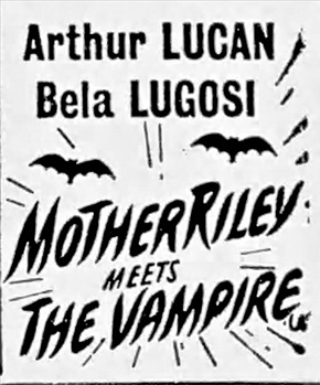 Newspaper promotion for the film on its release in summer 1952