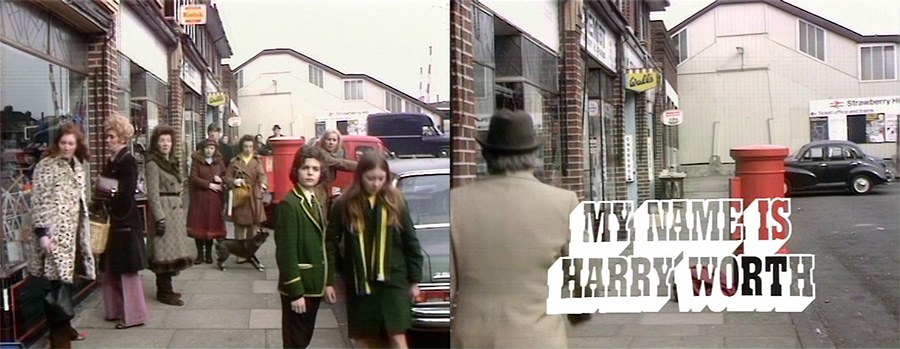 My Name Is Harry Worth title sequence street stills. Credit: Thames Television