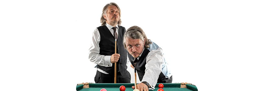 Me1 versus Me2 Snooker with Richard Herring. Richard Herring. Copyright: Steve Brown