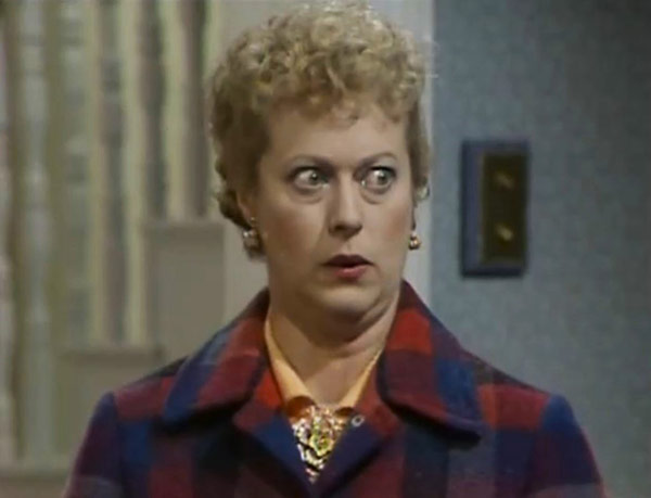 Shelley. Mrs. Hawkins (Josephine Tewson). Credit: Thames Television