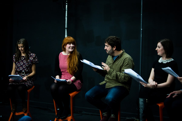The Sitcom Mission 2013. Image shows left to right: Susannah Adele, Carly Sheppard, Michael Goward, Lucy Barnett