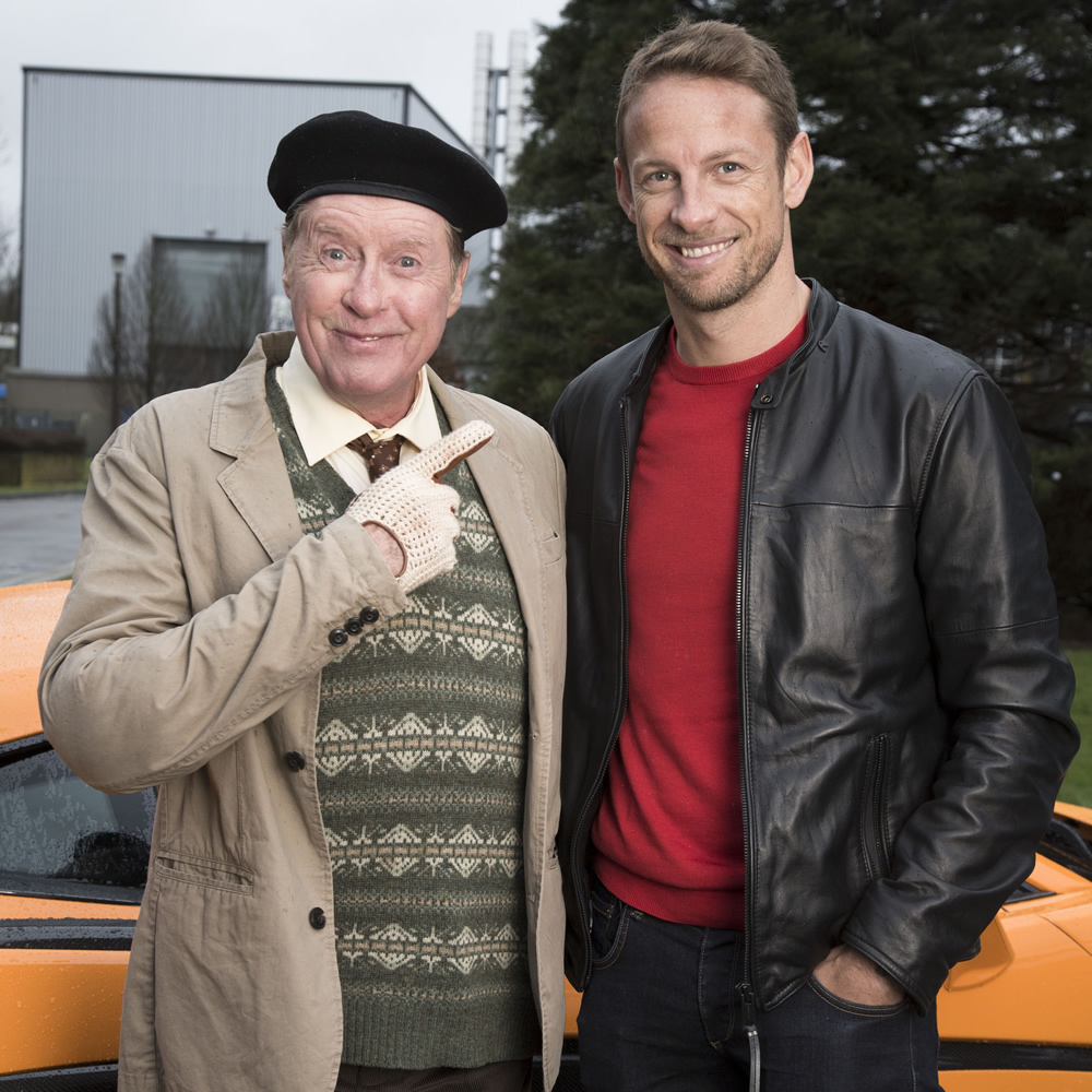 Some Mothers Do 'Ave 'Em. Image shows from L to R: Frank Spencer (Michael Crawford), Jenson Button. Copyright: BBC