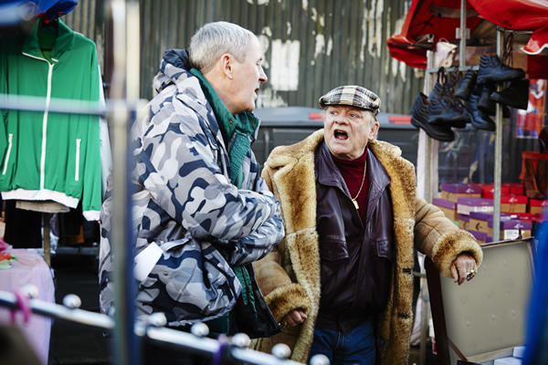 Only Fools And Horses - Sport Relief. Image shows from L to R: Rodney (Nicholas Lyndhurst), Del (David Jason). Copyright: BBC