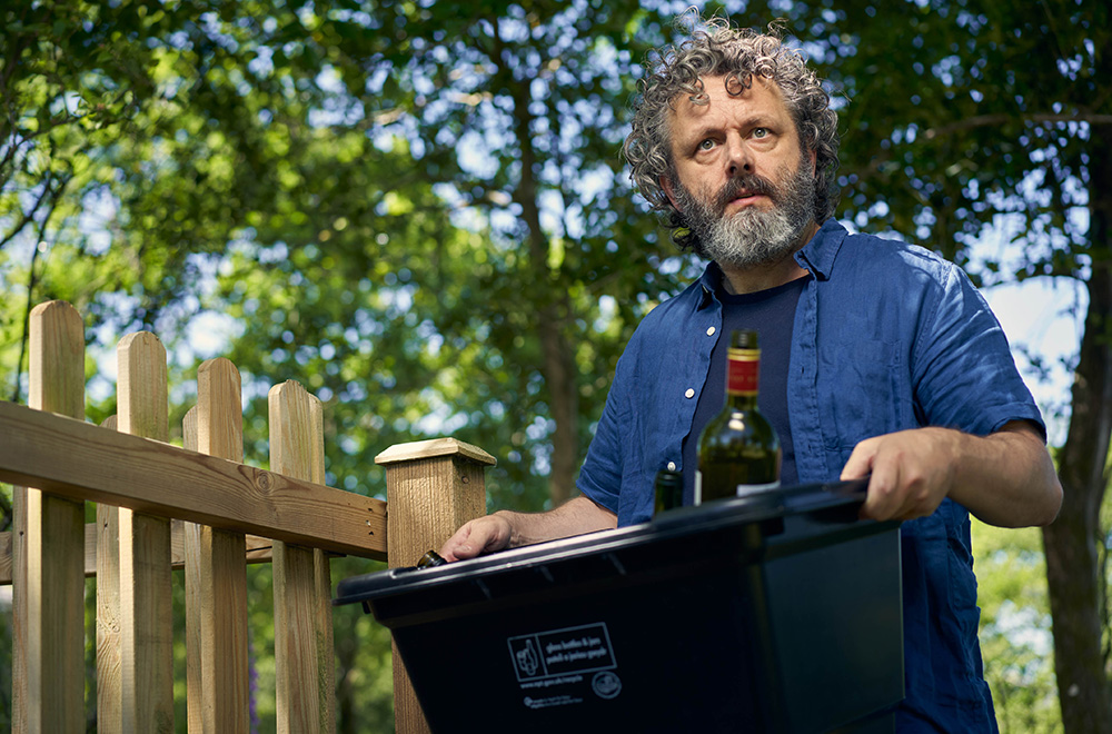 Staged. Michael (Michael Sheen). Copyright: BBC / Simon Ridgeway