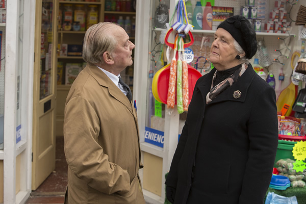 Still Open All Hours. Image shows from L to R: Granville (David Jason), Mrs Featherstone (Stephanie Cole). Copyright: BBC