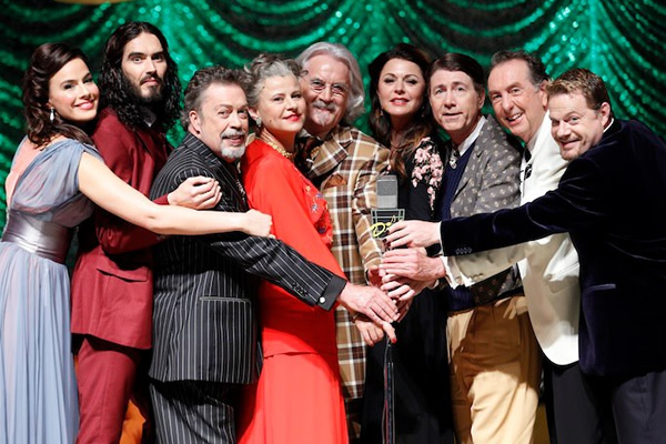 What About Dick?. Image shows from L to R: Sophie Winkleman, Russell Brand, Tim Curry, Tracey Ullman, Billy Connolly, Jane Leeves, Jim Piddock, Eric Idle, Eddie Izzard