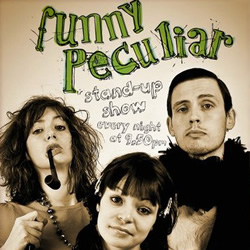 Funny Peculiar - Free. Image shows from L to R: Lindsay Sharman, Laura Carr, Paul McGarrity