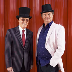 Just A Minute. Image shows from L to R: Nicholas Parsons, Paul Merton. Copyright: Central Independent Television