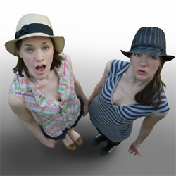 Croft and Pearce - Funnier Than It Sounds. Image shows from L to R: Fiona Pearce, Hannah Croft. Copyright: Yorkshire Television