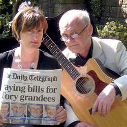 Playing Politics. Image shows from L to R: Annie Gunner Logan, Vic Rodrick. Copyright: Associated British Picture Corporation