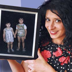 Shappi Khorsandi: Me and My Brother in Our Pants, Holding Hands. Shaparak Khorsandi. Copyright: BBC