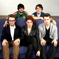 The Lunchtime Club 2011. Image shows from L to R: John Kearns, Fin Taylor, Suzi Ruffell, Joe Wells, Max Dickins