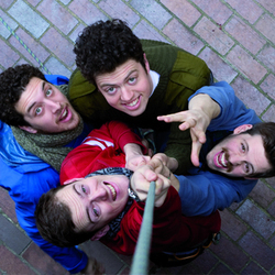 The Three Englishmen: Optimists. Image shows from L to R: Jack Hartnell, Tom Hensby, Ben Cottam, Nick Hall