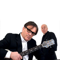 Chris Difford and Norman Lovett: It's All About Me!. Image shows from L to R: Chris Difford, Norman Lovett. Copyright: Jellylegs