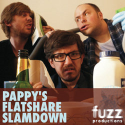 Pappy's Flatshare Slamdown. Image shows from L to R: Ben Clark, Matthew Crosby, Tom Parry