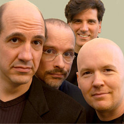 The Blanks' Big Break. Image shows from L to R: Sam Lloyd, Paul F. Perry, George Miserlis, Philip McNiven