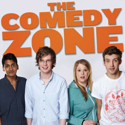 The Comedy Zone. Image shows from L to R: Ahir Shah, Kieran Boyd, Hayley Ellis, Mark Smith. Copyright: BBC