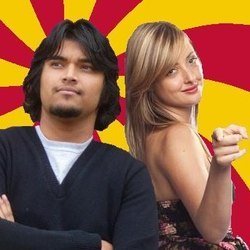 Bollywood Rejects. Image shows from L to R: Sid Singh, Erin Melville. Copyright: BBC