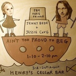 Jessie Cave and Jenny Bede: Ain't Too Proud To Beg. Image shows from L to R: Jenny Bede, Jessie Cave