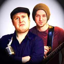 Jonny & the Baptists: Bigger Than Judas. Image shows from L to R: Jonny Donahoe, Paddy Gervers