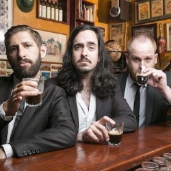 Aunty Donna. Image shows from L to R: Mark Bonanno, Broden Kelly, Zachary Ruane. Copyright: Rank Organisation