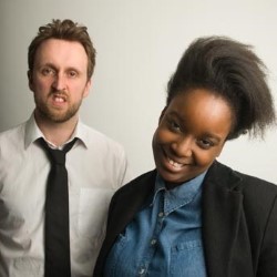 Matt Winning and Lolly Adefope. Image shows from L to R: Matt Winning, Lolly Adefope