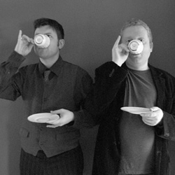 Perfectly Goddamned Delightful. Image shows from L to R: Peter Strong, Dan Fardell. Copyright: Baby Cow Productions