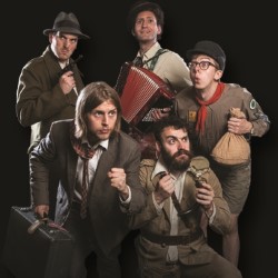 Aaaand Now For Something Completely Improvised. Image shows from L to R: Daniel Roberts, Tom Skelton, Dylan Townley, Dougie Walker, Chris Turner. Copyright: BBC