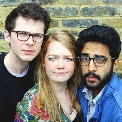 Fish Finger Fridays: A Sketch Show. Image shows from L to R: Ollie Jones-Evans, Anna Harris, Rajiv Karia