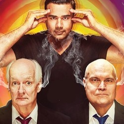 Hyprov: Improv Under Hypnosis. Image shows from L to R: Colin Mochrie, Asad Mecci, Mike McShane