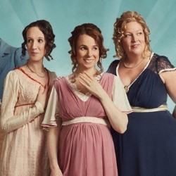 Austentatious. Image shows from L to R: Amy Cooke-Hodgson, Cariad Lloyd, Charlotte Gittins