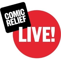 Comic Relief Live. Image shows from L to R: Nish Kumar, Rose Matafeo, Phil Wang, Ahir Shah, Sarah Keyworth, Sara Barron