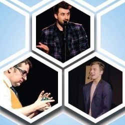 The Magician, the Mind Reader and the Nerd. Image shows from L to R: Tom Crosbie, Elliot Bibby, Tomas McCabe