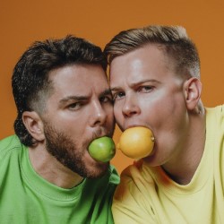 Chris Hall and Mark Bittlestone: Two Sour Gays. Image shows left to right: Christopher Hall, Mark Bittlestone