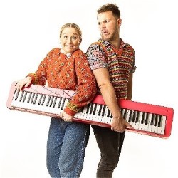 Fladam's Musical Comedy Hootennany!. Image shows from L to R: Florence Poskitt, Adam Sowter