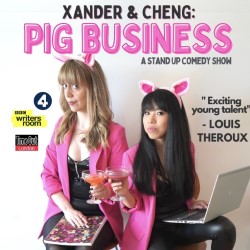Xander and Cheng: Pig Business. Image shows from L to R: Amy Xander, Ginnia Cheng