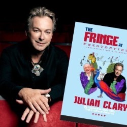 Julian Clary in Conversation with Christopher Biggins. Image shows left to right: Julian Clary, Christopher Biggins