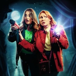 Kathy and Stella Solve a Murder. Image shows left to right: Rebekah Hinds, Bronté Barbe