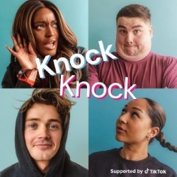 Knock, Knock. Image shows left to right: Coco Sarel, Henry Rowley, Steven McKell, Ayamé Ponder