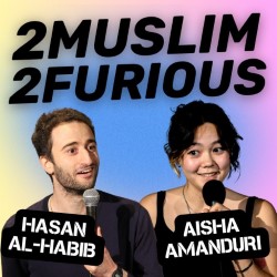 2 Muslim 2 Furious. Image shows left to right: Hasan Al-Habib, Aisha Amanduri