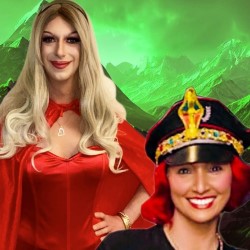 Annie and Angela's Dumbgenz and Dragqueenz. Image shows left to right: Angela Bra, Annie Sup