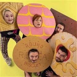 Biscuit Barrel: Not Another 69-Sketch Show. Image shows left to right: Holly Meechan, Lily Maryon, Harry Brown, Daryl Reader, James Horscroft