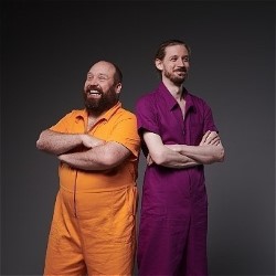 Jonny & the Baptists: The Happiness Index. Image shows left to right: Jonny Donahoe, Paddy Gervers