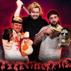 Scream Queens Ft Kyle Samuel, Alan Jay and Dean T Beirne. Image shows left to right: Kyle Samuel, Alan Jay, Dean T Beirne