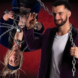 Adults Only Magic Show. Image shows left to right: Justin Williams, Magnus Danger Magnus
