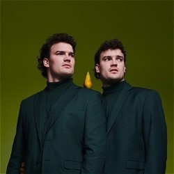 Late with Pear. Image shows left to right: Patrick McPherson, Hugo McPherson