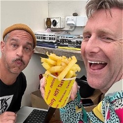 Trygve Wakenshaw and Barnie Duncan: Hot Chips. Image shows left to right: Trygve Wakenshaw, Barnie Duncan